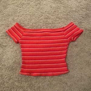 Off the shoulder crop top